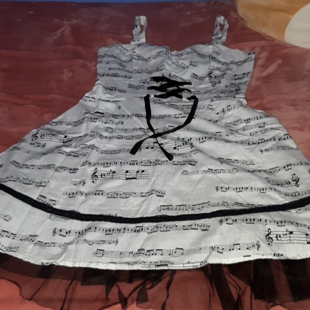 Music Note Ruffled Dress